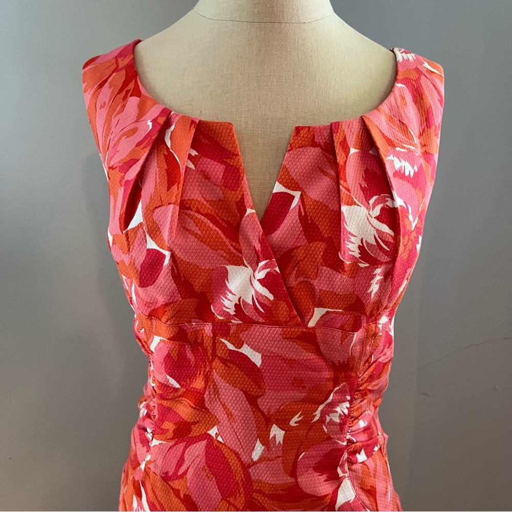 Tangerine Floral Dress